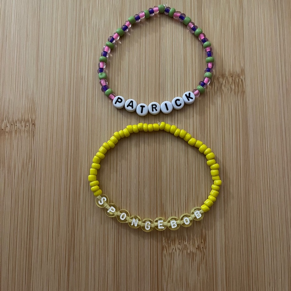 SpongeBob and Patrick Beaded Bracelets